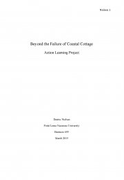 Beyond the Failure of Coastal Cottage: Action Learning Project