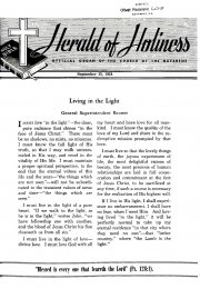 Title Page of Herald of Holiness - September 15, 1954