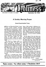 Title Page of Herald of Holiness - September 24, 1952