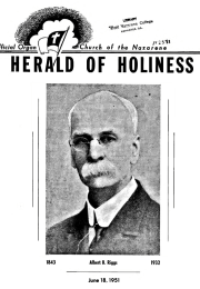 Title Page of Herald of Holiness - June 18, 1951