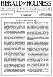 Front page of Herald of Holiness - February 13, 1924