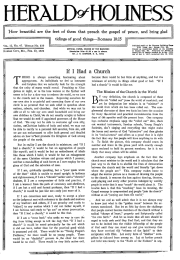 Front page of Herald of Holiness - February 20, 1924