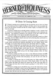 Front page of Herald of Holiness - February 3, 1926