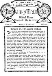 Front page of Herald of Holiness - April 2, 1930