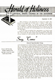 Herald of Holiness - September 11, 1957