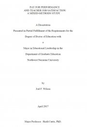 Pay for performance and teacher job satisfaction: a mixed-methods study