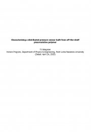 Characterizing a distributed pressure sensor built from off-the-shelf piezoresistive polymer