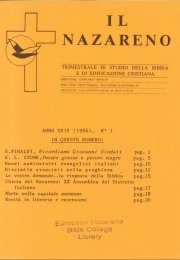 IL NAZARENO - Gennaio-Marzo 1986