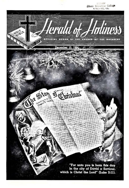 Title Page of Herald of Holiness - December 15, 1954