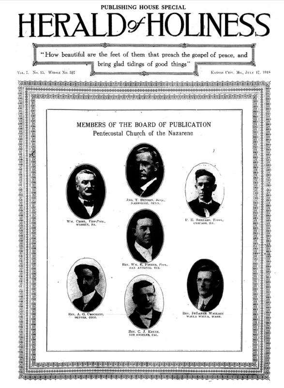 Title Page of Herald of Holiness - July 17, 1918