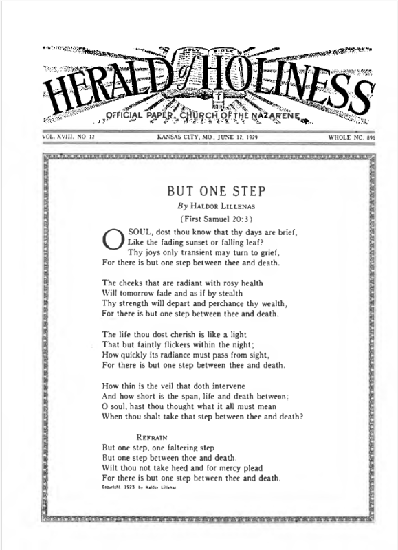 Front page of Herald of Holiness - June 12, 1929