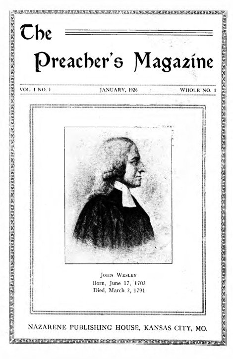 Preacher's Magazine, Volume 1 Number 1, January 1926